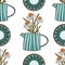 Seamless pattern with camomile