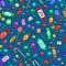 Seamless pattern of candies