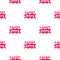 Seamless Pattern with Candy Factory Logo. Vector