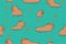 Seamless pattern capybaras in the water. Vector graphics