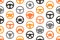 Seamless pattern with car steering wheels