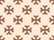 Seamless pattern with Carolingian cross in pixel style. Pixelated Carolingian cross. Celtic knot. 8-bit retro games from the 80s