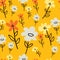 Seamless pattern carton with cute little flower. for fabric print, textile, gift wrapping paper