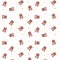 Seamless pattern with cartoon animal, bear with honey