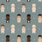 Seamless pattern cartoon babies