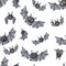 Seamless pattern of Cartoon bats. Cute vampire bat, flying mammal backdrop