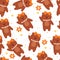 seamless pattern cartoon bears