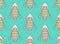 Seamless pattern of cartoon boats top view