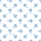 Seamless pattern of cartoon bunny on white background