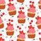 seamless pattern cartoon dessert