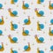 Seamless pattern cartoon snail different emotions.