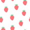 Seamless pattern with cartoon strawberries. colorful vector. hand drawing, flat style.