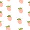 Seamless pattern with cartoon strawberries. colorful vector. hand drawing, flat style.