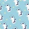 Seamless pattern cat play with fluffy striped cartoon with hand drawn style