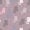 Seamless pattern with cats