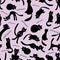 Seamless pattern with cats