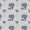 Seamless pattern with cats and dogs