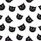 Seamless pattern with cats. Kittens on a white background.