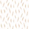 Seamless pattern with cereals, grain crops. Endless background with wheat, barley, rye spikelets. Repeatable print with