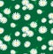 Seamless pattern of chamomile flowers