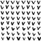 Seamless pattern from check marks drawn with thick black paint and brush