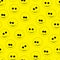 A seamless pattern from cheerful, yellow smilies.