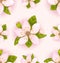 Seamless Pattern Cherry Flowers, Repeating Romantic Backdrop