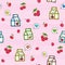 Seamless pattern cherry juice