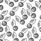 Seamless pattern. Cherry sketch. Fruits vector illustration. hand drawn.