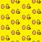 Seamless pattern chick and egg hatch yellow