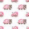 Seamless pattern. Children\\\'s drawings with wax crayons