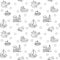 Seamless pattern with childrens toys