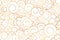 Seamless pattern of Chinese curly golden clouds and curves. Repeatable Japanese texture for printing. Oriental Asian