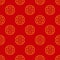 Seamless pattern with a Chinese prosperity symbol