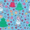 Seamless pattern with christmas elements.