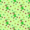 Seamless pattern with Christmas elfes boys, tree balls. New year Xmas backgrounds and textures. For greeting cards, wrapping paper