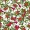 Seamless pattern of christmas flowers. Background for textiles, wallpaper, sets of drawings, covers, surface, print