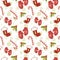 Seamless pattern with Christmas mittens