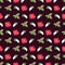 Seamless pattern with Christmas plants snow berry, poinsettia, holly.