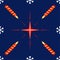 Seamless pattern with christmas star and candle