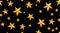 Seamless Pattern of Christmas Stars on Black Ready for Textile Prints.