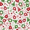 Seamless pattern of christmas texture icons