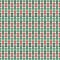 Seamless pattern in Christmas traditional colors with repeated hourglass. Ethic and tribal motif. Geometric background