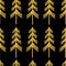 Seamless pattern Christmas trees gold silhouettes glitter vector illustration