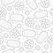 Seamless pattern with ciabatta, focaccia, buns.