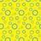 Seamless pattern with circles. Abstract background with bubbles. yellow wallpaper. Fantasy water illustration