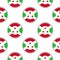 Seamless pattern from the circles with flag of Burundi.