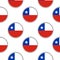Seamless pattern from the circles with flag of Chile.