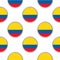 Seamless pattern from the circles with flag of Republic of Ecuador.