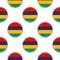 Seamless pattern from the circles with flag of Republic of Mauritius.